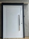 Ver imagem 5 de Porta Pivotante 2,40x1,50 Lambril Duplo Aluminio Branco Linha 45 Gold