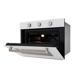 Conjunto de Embutir Fischer com Forno Elétrico 50l com Air Fryer 220v + Micro-ondas 25l com Dourador 220v + Cooktop 5 Bocas Tripla Chama Linha Infinity - 10