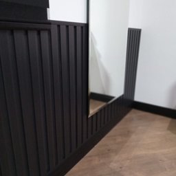 Painel Ripado de Pvc 25 Cm X 2,70 Metros Régua Cor:relevo Preto - 3