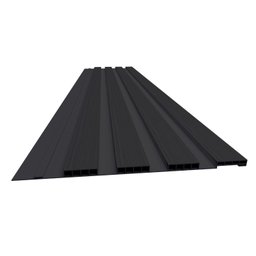 Painel Ripado de Pvc 25 Cm X 2,70 Metros Régua Cor:relevo Preto - 1