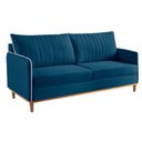 Ver imagem 2 de Sofá Fixo 2 Lugares Living Persa Veludo Azul