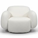 Ver imagem 3 de Poltrona Decorativa Orgânica para Sala Living Valley P07 Prime Bouclê Cru - Lyam Decor