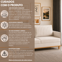 Ver imagem 5 de Sofá Fixo 2 Lugares Living Persa Linho Bege Marfim
