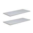Ver imagem 3 de Kit 02 Prateleiras em Mdf 15mm Branco 10x80cm sem Suporte Fixação