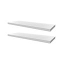 Ver imagem 1 de Kit 02 Prateleiras em Mdf 15mm Branco 10x80cm sem Suporte Fixação