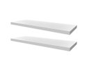 Ver imagem 1 de Kit 02 Prateleiras em Mdf 15mm Branco 10x80cm sem Suporte Fixação