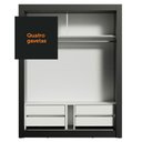 Ver mais imagens de Guarda-roupa Solteiro Madesa Dallas Plus 2 Portas de Correr com Espelho 4 Gavetas