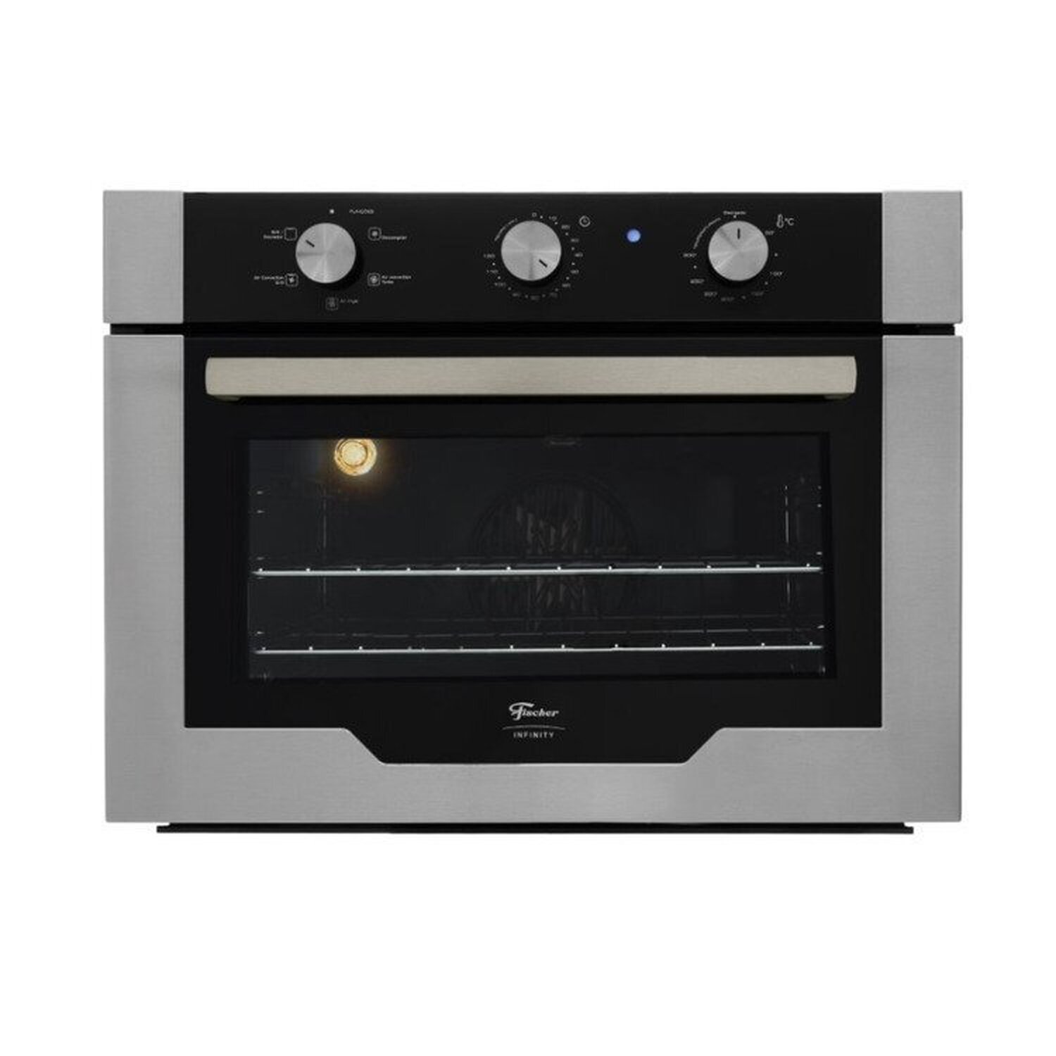 Conjunto de Embutir Fischer com Forno Elétrico 50l com Air Fryer 220v + Micro-ondas 25l com Dourador 220v + Cooktop 5 Bocas Tripla Chama Linha Infinity - 7