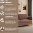 Ver imagem 5 de Sofá Fixo 2 Lugares Living Persa Veludo Marrom