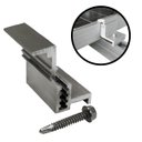 Ver imagem 1 de Fixador Grampo Final End Clamp Regulável Placa Painel Solar Alumínio e Inox | Perfil Master