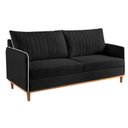 Ver imagem 2 de Sofá Fixo 2 Lugares Living Persa Veludo Preto
