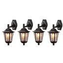 Ver imagem 1 de 4 Arandela Colonial Externo Preto E27 Lente Transp. Fachada Lup40