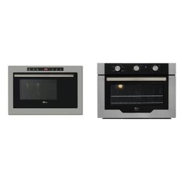 Conjunto de Embutir Fischer com Forno Elétrico 50l com Air Fryer 220v + Micro-ondas 25l com Dourador 220v Linha Infinity - 1