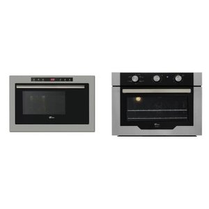 Conjunto de Embutir Fischer com Forno Elétrico 50l com Air Fryer 220v + Micro-ondas 25l com Dourador 220v Linha Infinity