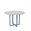 Ver imagem 1 de Mesa de Reunião Redonda 100cm MRR1100P25TUB Cinza/Azul
