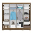 Ver imagem 2 de Guarda Roupa Casal 8 Portas 2 Gavetas Natasha Boreal/off Premium - Móveis Arapongas