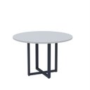 Ver imagem 1 de Mesa de Reunião Redonda 100cm MRR1100P25TUB Cinza/Azul