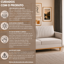 Ver imagem 5 de Sofá Fixo 2 Lugares Living Persa Veludo Bege