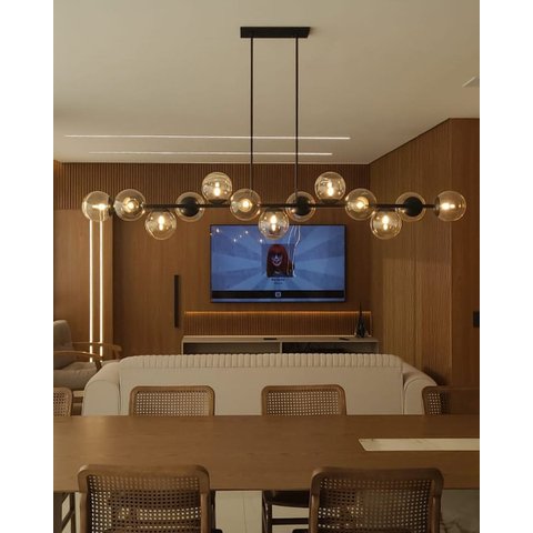 Lustre Pendente 13 Globos de Vidro