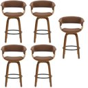 Ver imagem 1 de Kit com 5 Banquetas Base Madeira Baixa Betim