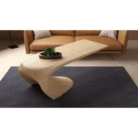 Mesa de Centro de Sala Ripada Paramétrica
