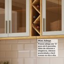 Ver mais imagens de Armário de Cozinha Completa Modulada 6 Peças 16 Portas com Vidro e Tampo 100% MDF Barbados Espresso Móveis Bege/Amêndoa/Off White