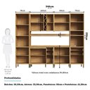 Ver imagem 4 de Armário de Cozinha Completa Modulada 6 Peças 16 Portas com Vidro e Tampo 100% MDF Barbados Espresso Móveis Bege/Amêndoa/Off White