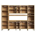 Ver imagem 5 de Armário de Cozinha Completa Modulada 6 Peças 16 Portas com Vidro e Tampo 100% MDF Barbados Espresso Móveis Bege/Amêndoa/Off White