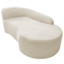 Ver imagem 5 de Kit Divã Recamier Orgânico França 140cm Lado Direito e 2 Poltronas Amore Bouclé