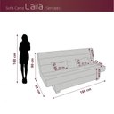 Ver imagem 2 de Sofá Cama Reclinável 3 Lugares Laila
