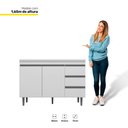 Ver imagem 6 de Balcão Gabinete Cozinha Andréia 100cm com Tampo 2 Portas Branco - Desk Design