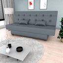 Ver imagem 1 de Sofá Cama Reclinável 3 Lugares Laila