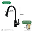 Ver imagem 3 de Torneira de Cozinha Monocomando Gourmet N4 Bancada Extensível Preta