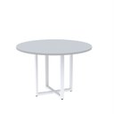 Ver imagem 1 de Mesa de Reunião Redonda 100cm MRR1100P25TUB Cinza/Branco