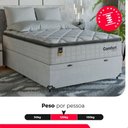 Ver imagem 5 de Cama Box Baú Viúva + Colchão Comfort Class Pillow Top Branco/suede Branco