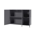 Ver imagem 4 de Armário Aéreo 03 Portas Ej Móveis Cinza