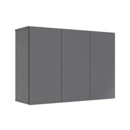 Armário Aéreo 03 Portas Ej Móveis Cinza - 1