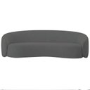Ver imagem 4 de Sofá Curvo Orgânico Sala Recepção 3 Lugares Alemanha 180cm Linho Cinza Escuro