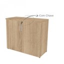 Ver imagem 7 de Conjunto Home Office Escrivaninha Balcão 2 Portas Armário Aéreo 3 Prateleiras Bramov