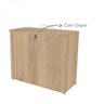 Conjunto Home Office Escrivaninha Balcão 2 Portas Armário Aéreo 3 Prateleiras Bramov - 7