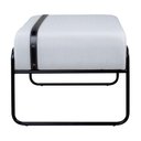 Ver imagem 2 de Puff Quadrado Turin Base de Metal Agarb Decor