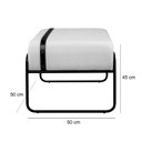 Ver imagem 7 de Puff Quadrado Turin Base de Metal Agarb Decor