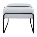 Ver imagem 3 de Puff Quadrado Turin Base de Metal Agarb Decor