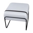 Ver imagem 6 de Puff Quadrado Turin Base de Metal Agarb Decor