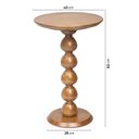 Ver imagem 3 de Mesa Lateral Redonda em Madeira Maciça Sôma CabeCasa MadeiraOriginals Marrom/Caramelo
