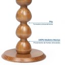 Ver imagem 5 de Mesa Lateral Redonda em Madeira Maciça Sôma CabeCasa MadeiraOriginals Marrom/Caramelo