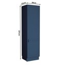 Ver imagem 4 de Paneleiro 2 Portas 60cm Cozinha Sevilha 100% MDF Azul/Órion