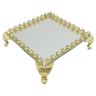 Bandeja Espelhada Itália Pedraria Dourada 10x10 - 1