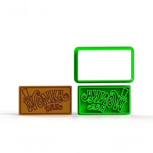 Cortador Wonka Barra Chocolate (corta e Marca) Tamanho 6 Cm