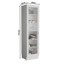 Ver imagem 5 de Cristaleira 1 Porta com Vidro 60cm Cozinha Sevilha 100% MDF Branco